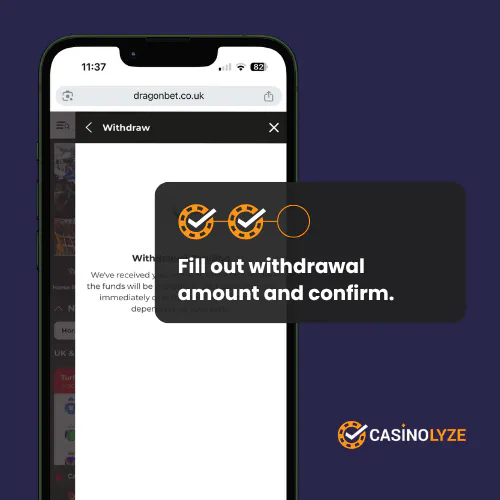dragon bet withdrawal process step 2
