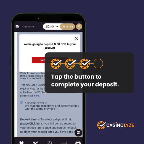 fitzbet deposit process step 3
