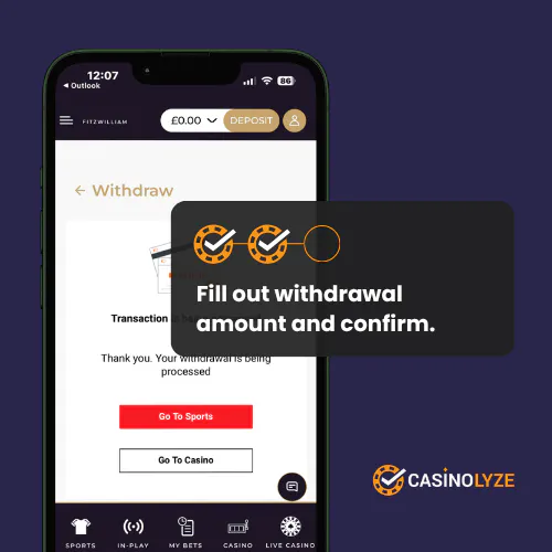 fitzbet withdrawal process step 2