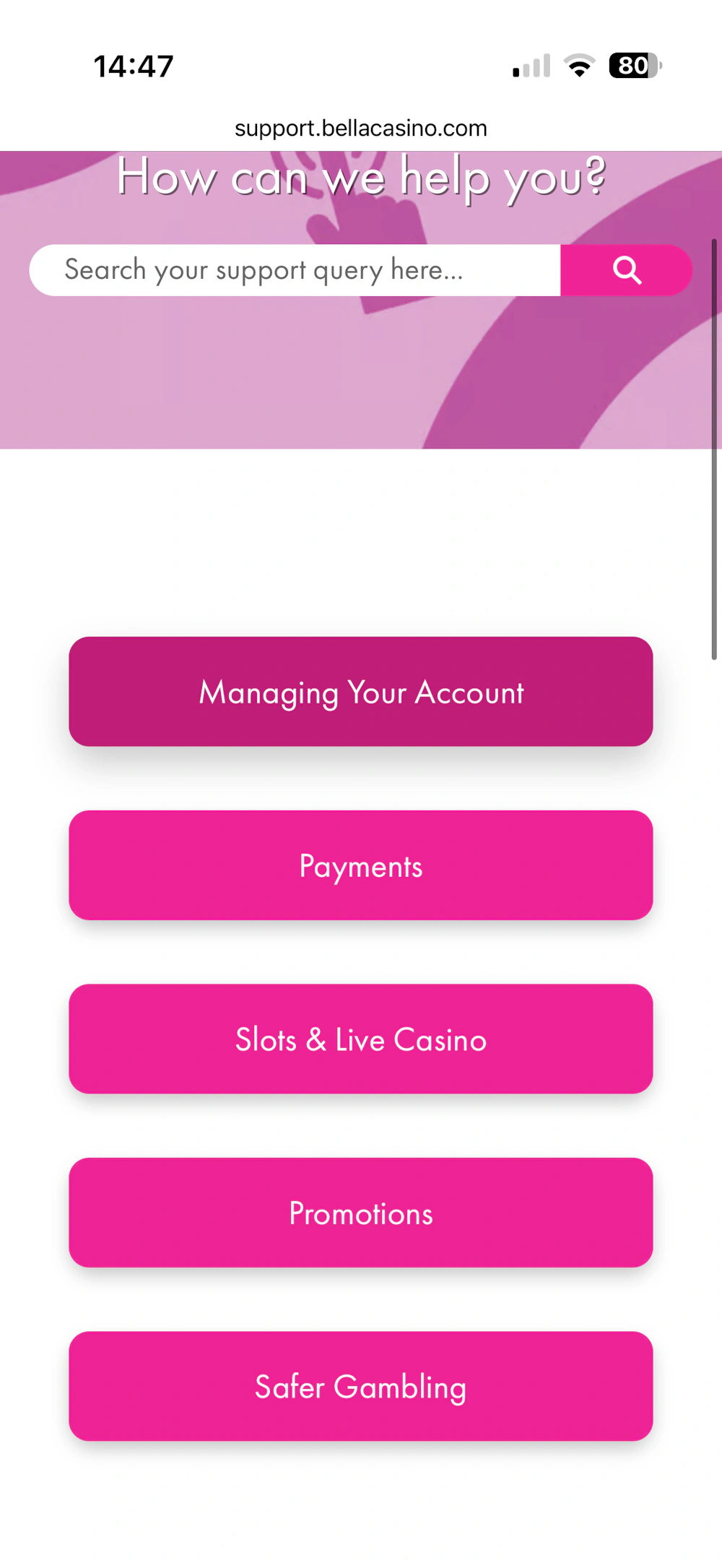 bella-casino-support
