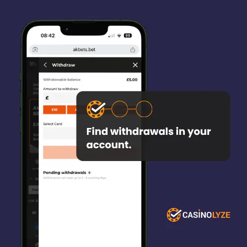 ak bets withdrawal process step 1
