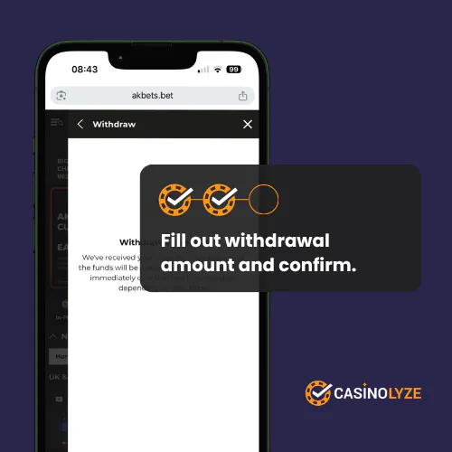 ak bets withdrawal process step 2
