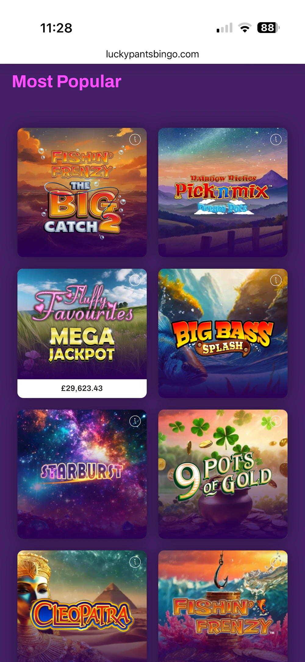 luckypantsbingo-games