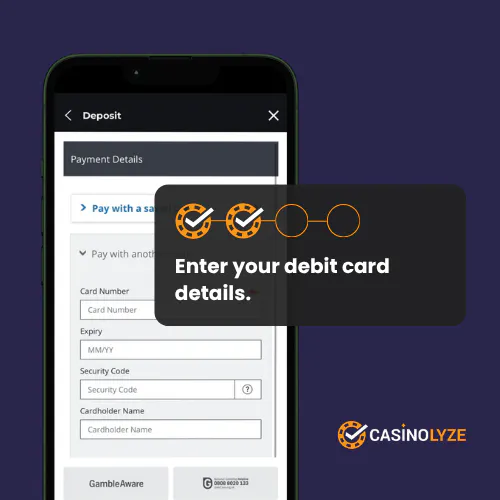 Entering debit card details at PricedUp