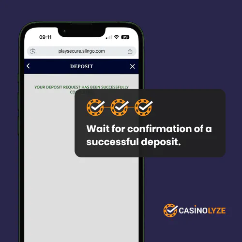 slingo deposit process step 3