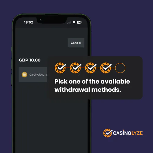 Choosing a withdrawal method at Swifty Sports Casino