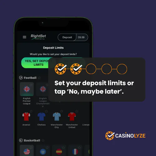 Setting deposit limits at RightBet