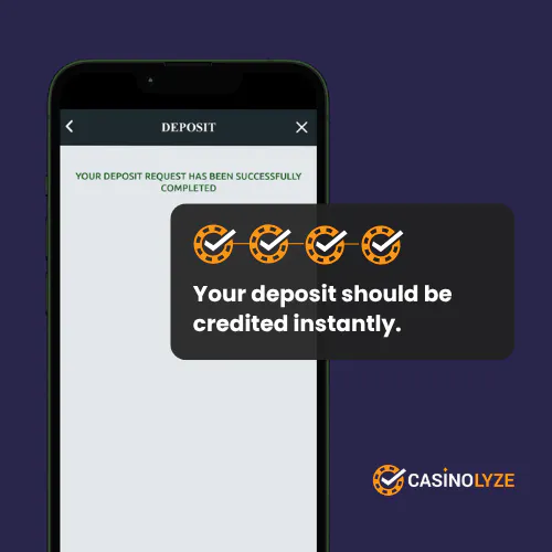 Successful deposit confirmation at Genting Casino