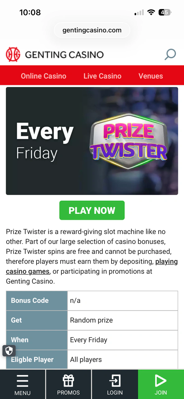 Genting Casino Promo