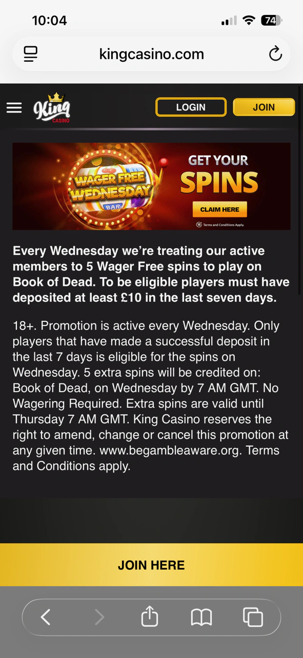 King Casino Promo