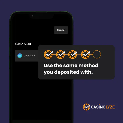 Picking a withdrawal method at Tigerbet