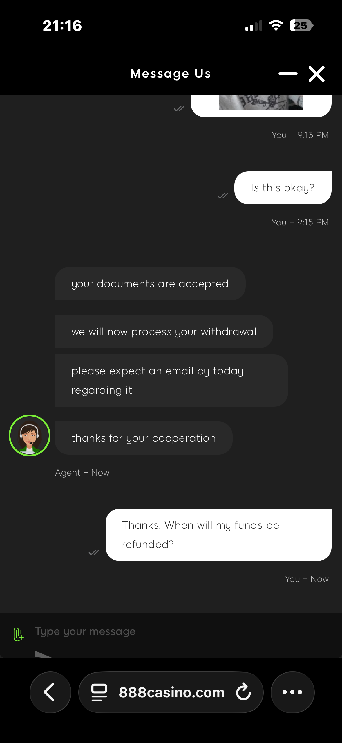 888 Casino Verification