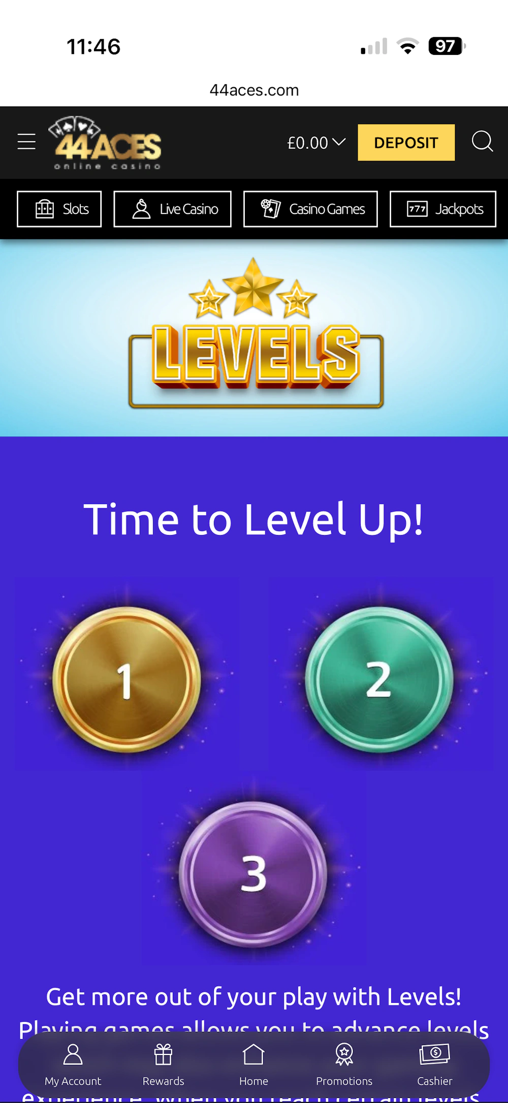 44aces-vip-levels