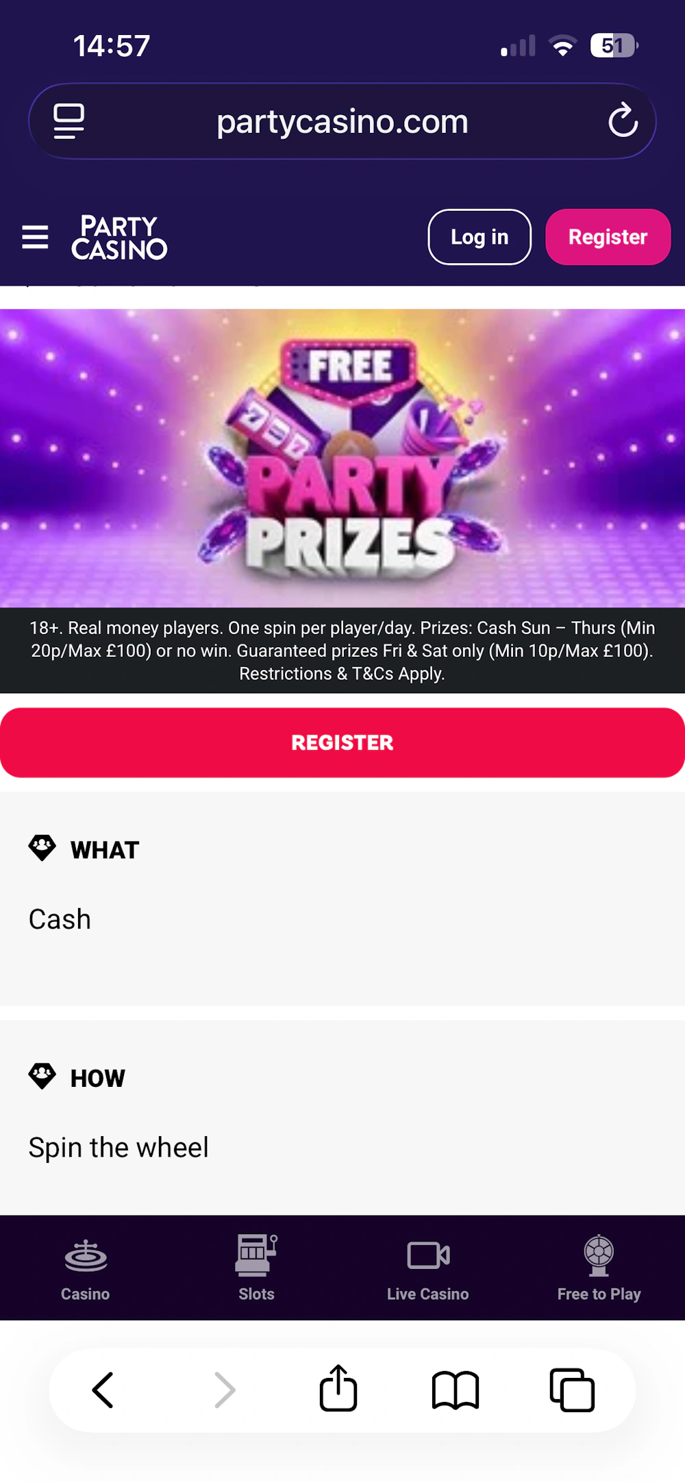 Party Casino Promo