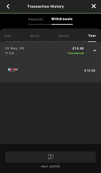 Bank Transfer withdrawal test request time at 888casino