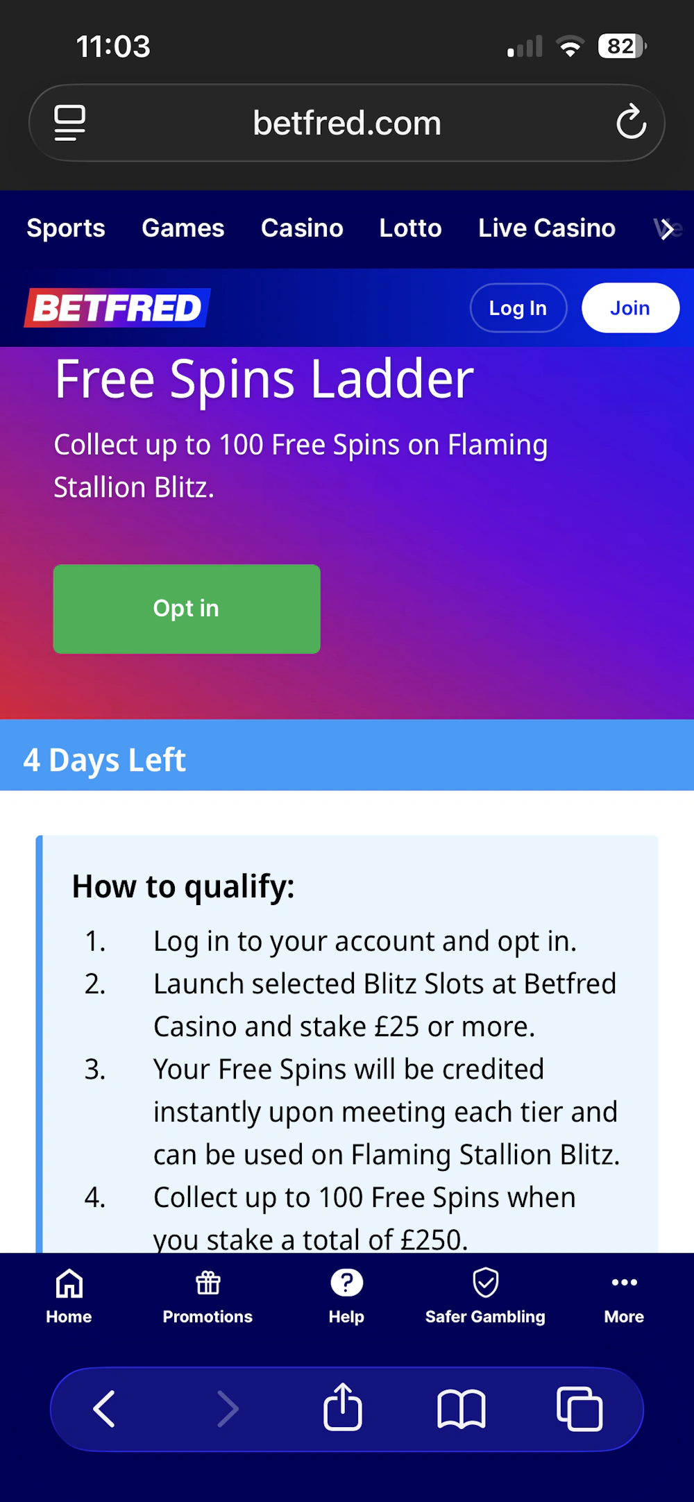 Betfred Promo