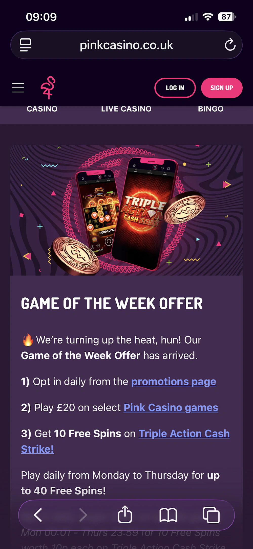 Pink Casino Promo