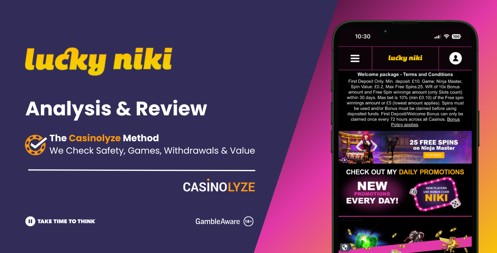 LuckyNiki UK Review (2026) - 3.12/5.00 in LyzeScore™