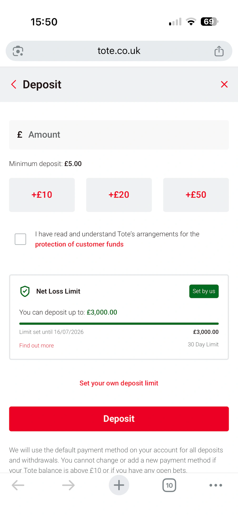 tote-deposit