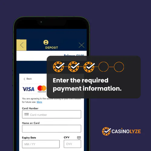 Filling out payment details at The Vic