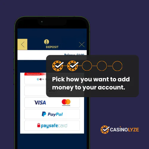 Picking a payment method at The Vic