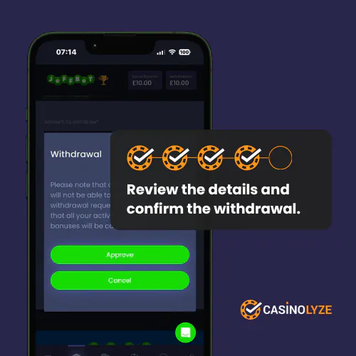 Jeffbet withdrawal approval message