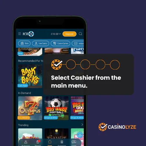Locating a cashier at ice36