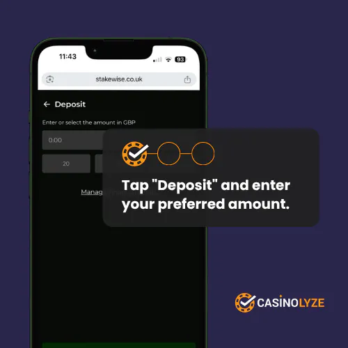 Starting the deposit process at Stakewise