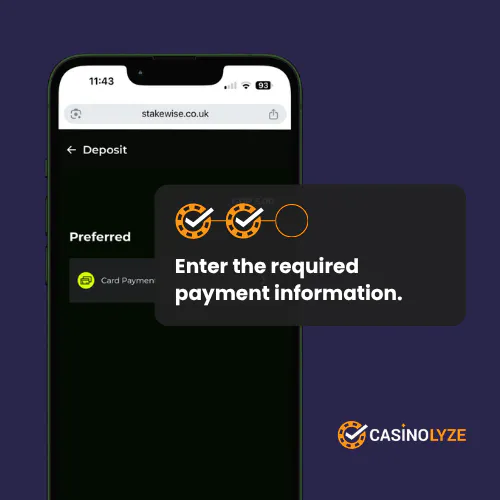 Entering the deposit details at Stakewise