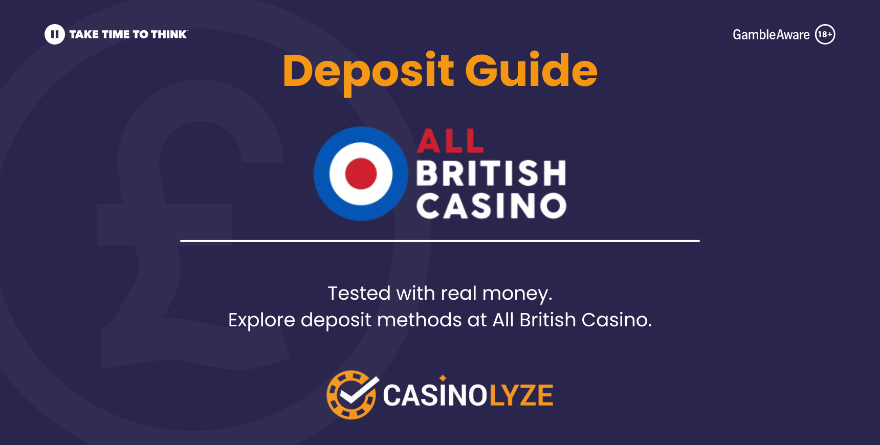 All British Casino deposit methods guide