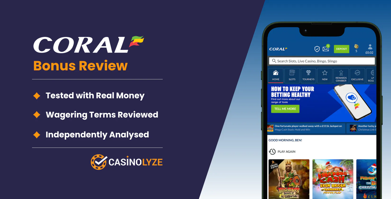 coral casino bonus review
