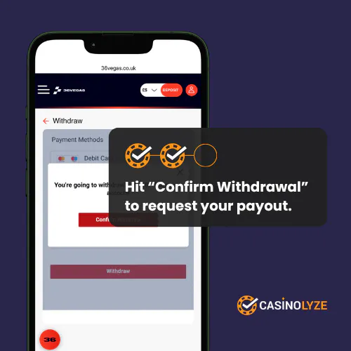 Confirming 36Vegas withdrawal