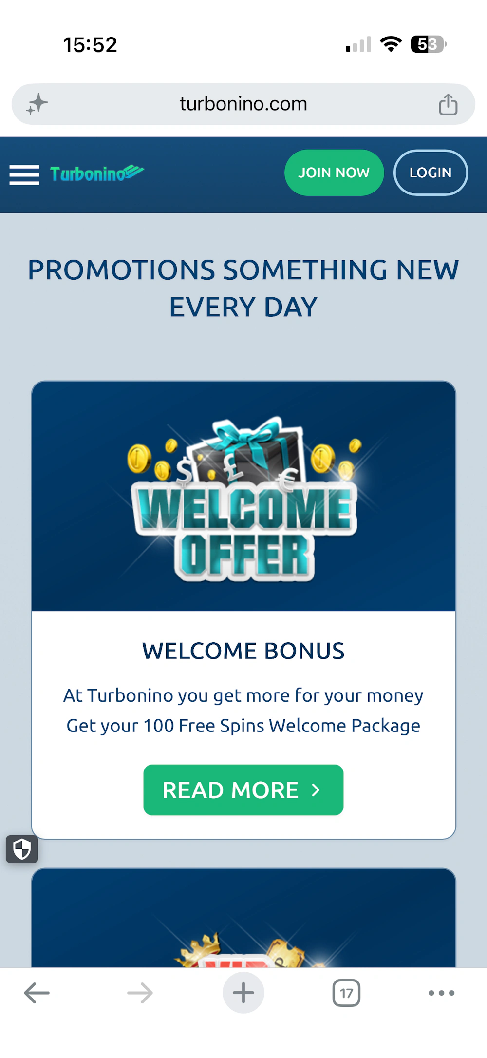 Turbonino promo page