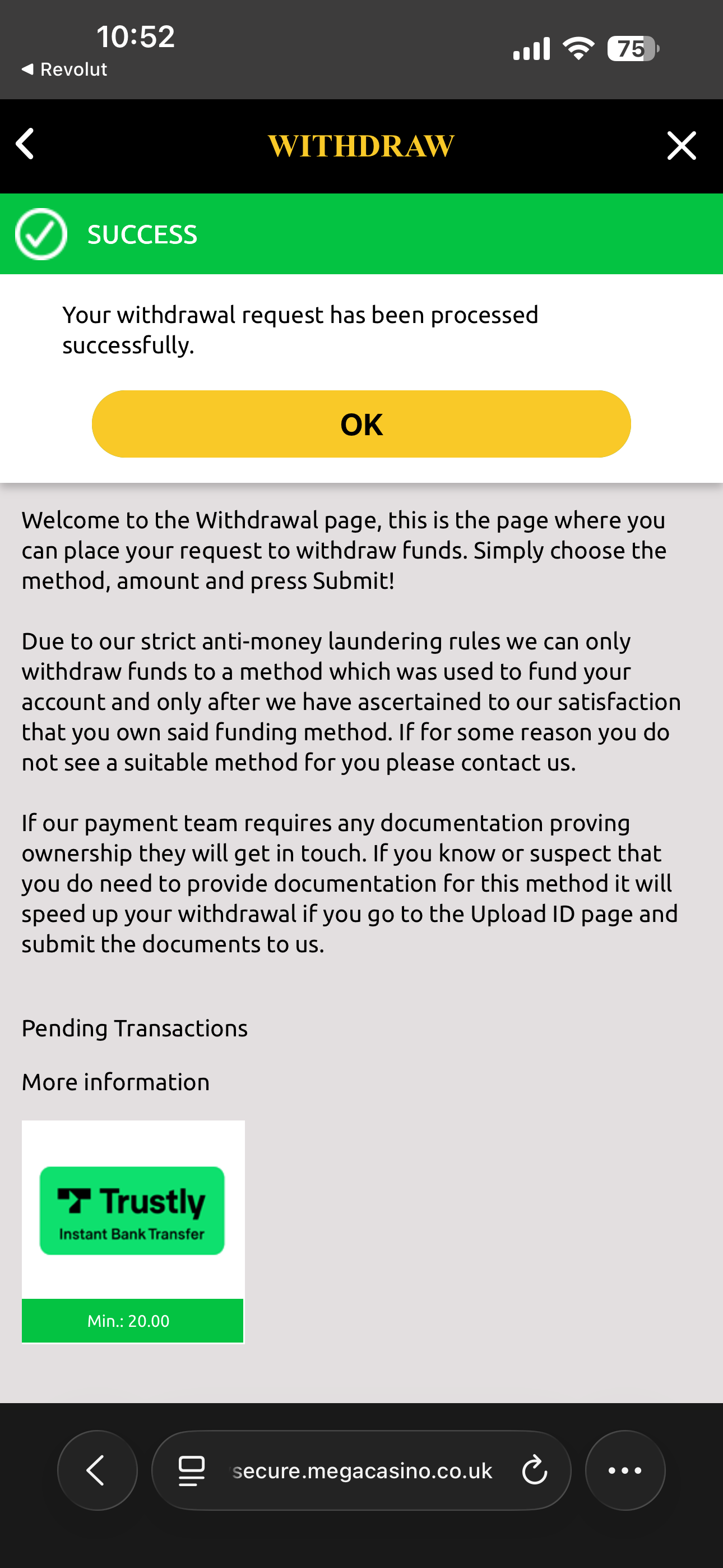 Mega Casino Trustly