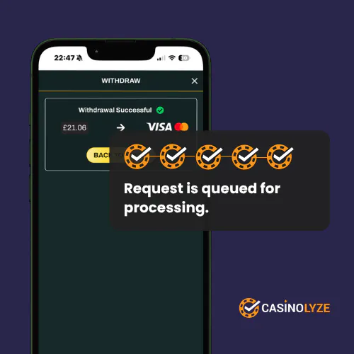Successful Rose Casino withdrawal confirmation