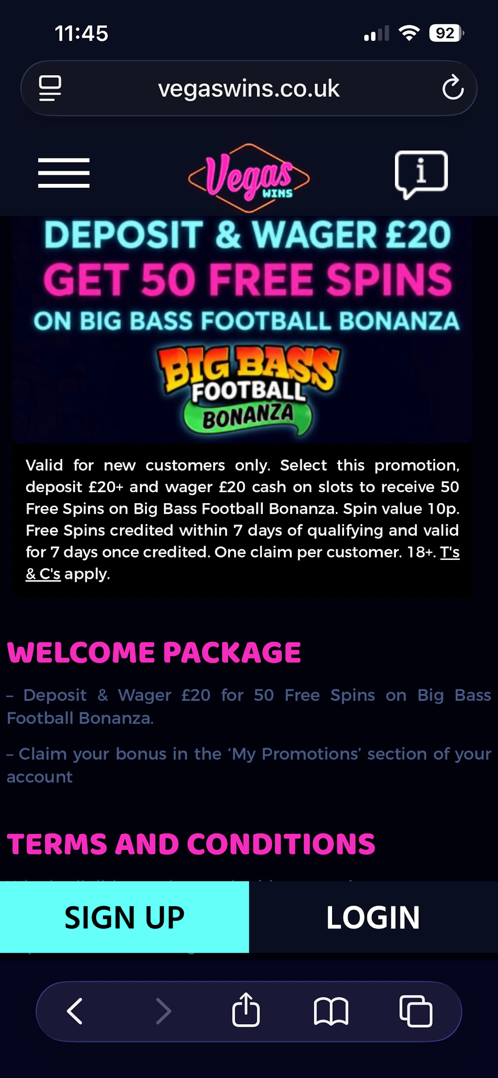 Vegas Wins Promo