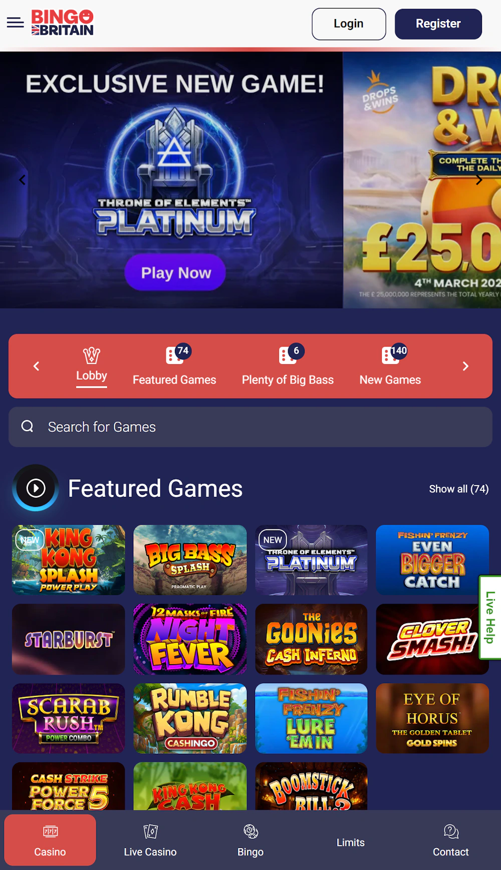 bingobritain-user-interface
