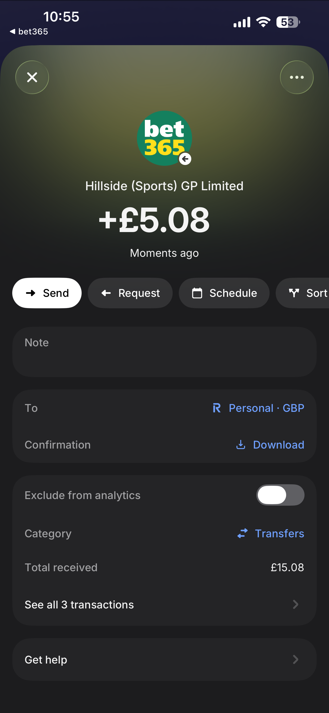Bet365 Revolut Pay Test 15/10