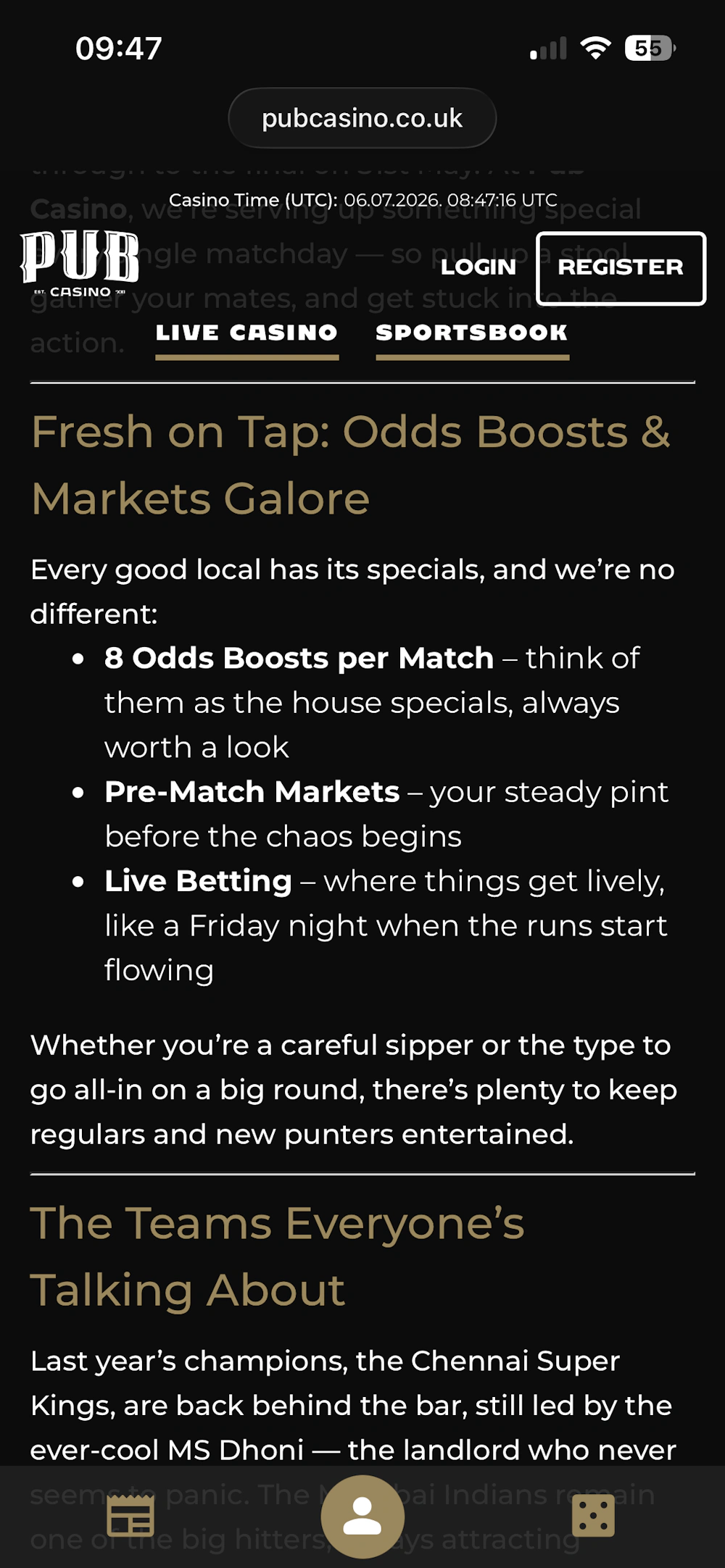 Pub Casino Promo