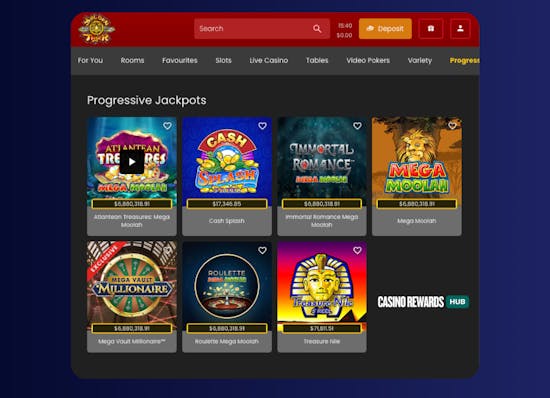 golden tiger game selection jackpots