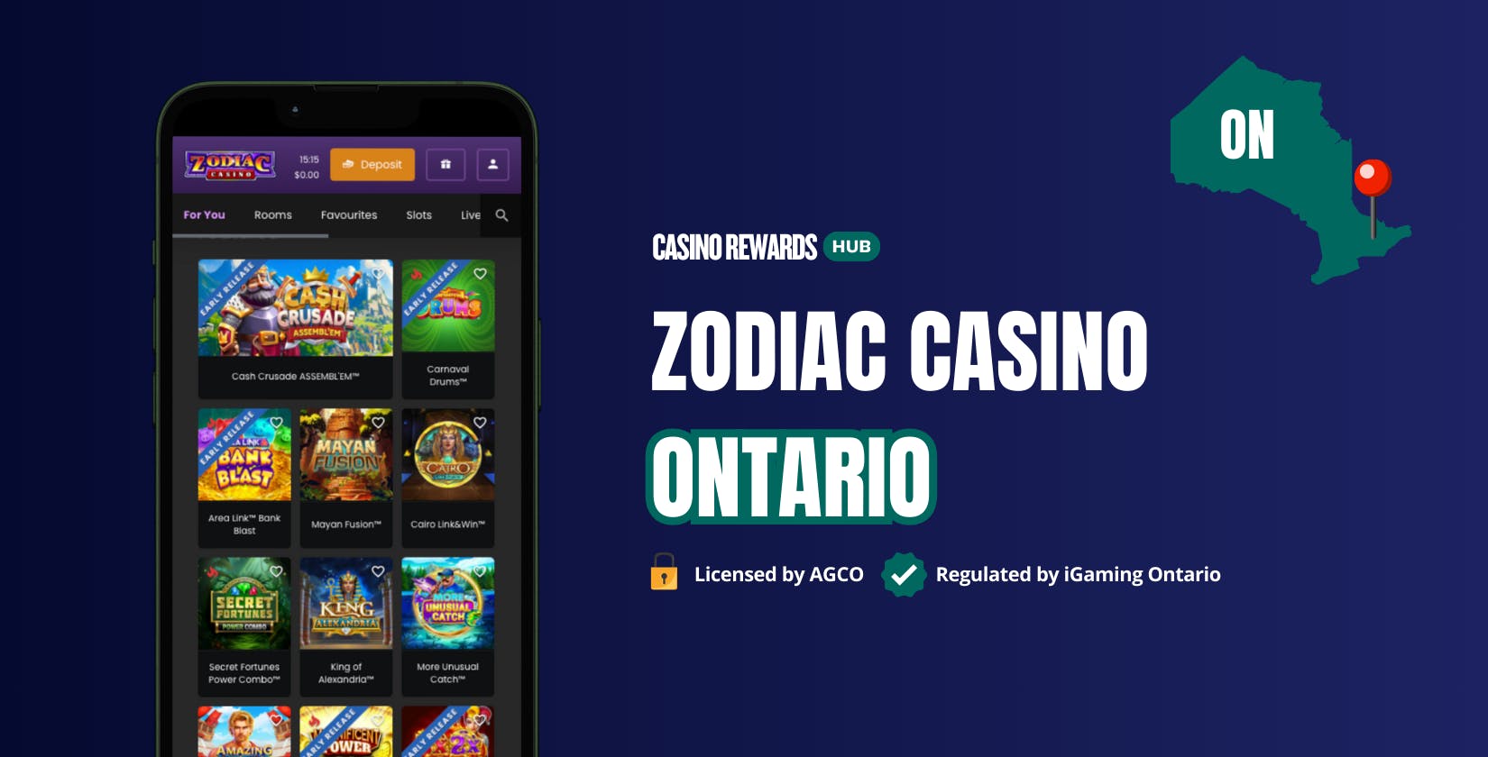 zodiac casino ontario