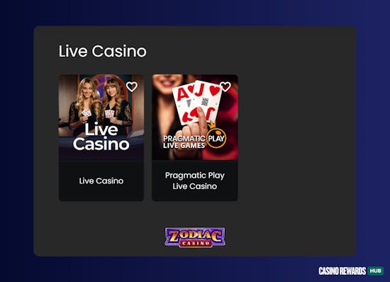 Zodiac Casino Ontario Live Casino