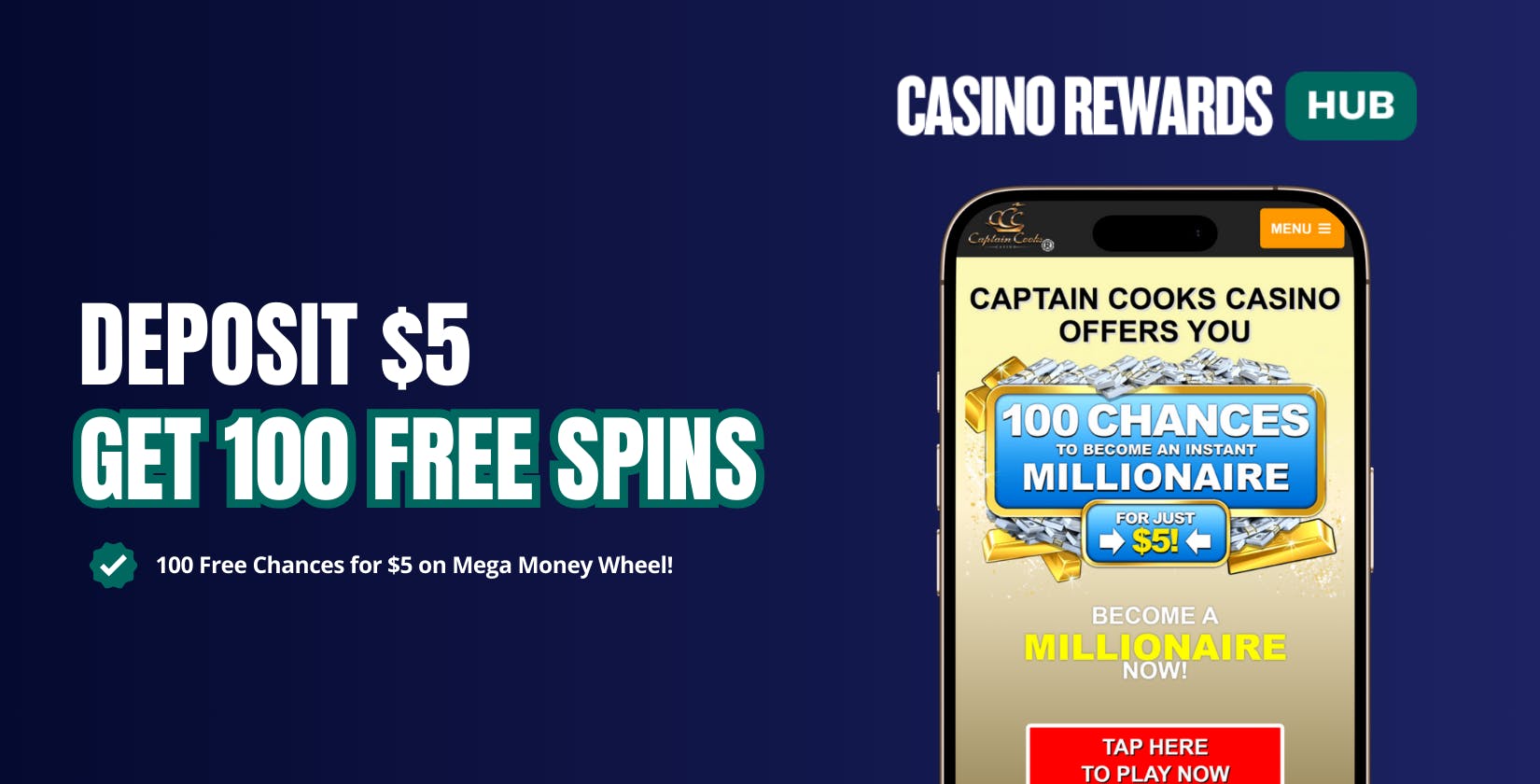 100 Free Spins for $5