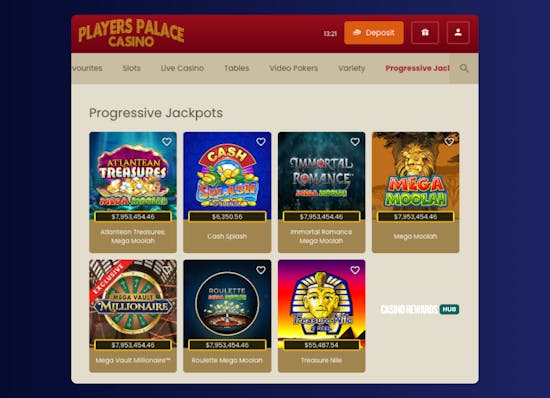 players palace jackpots