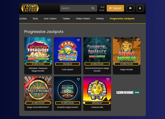 casino action jackpot games