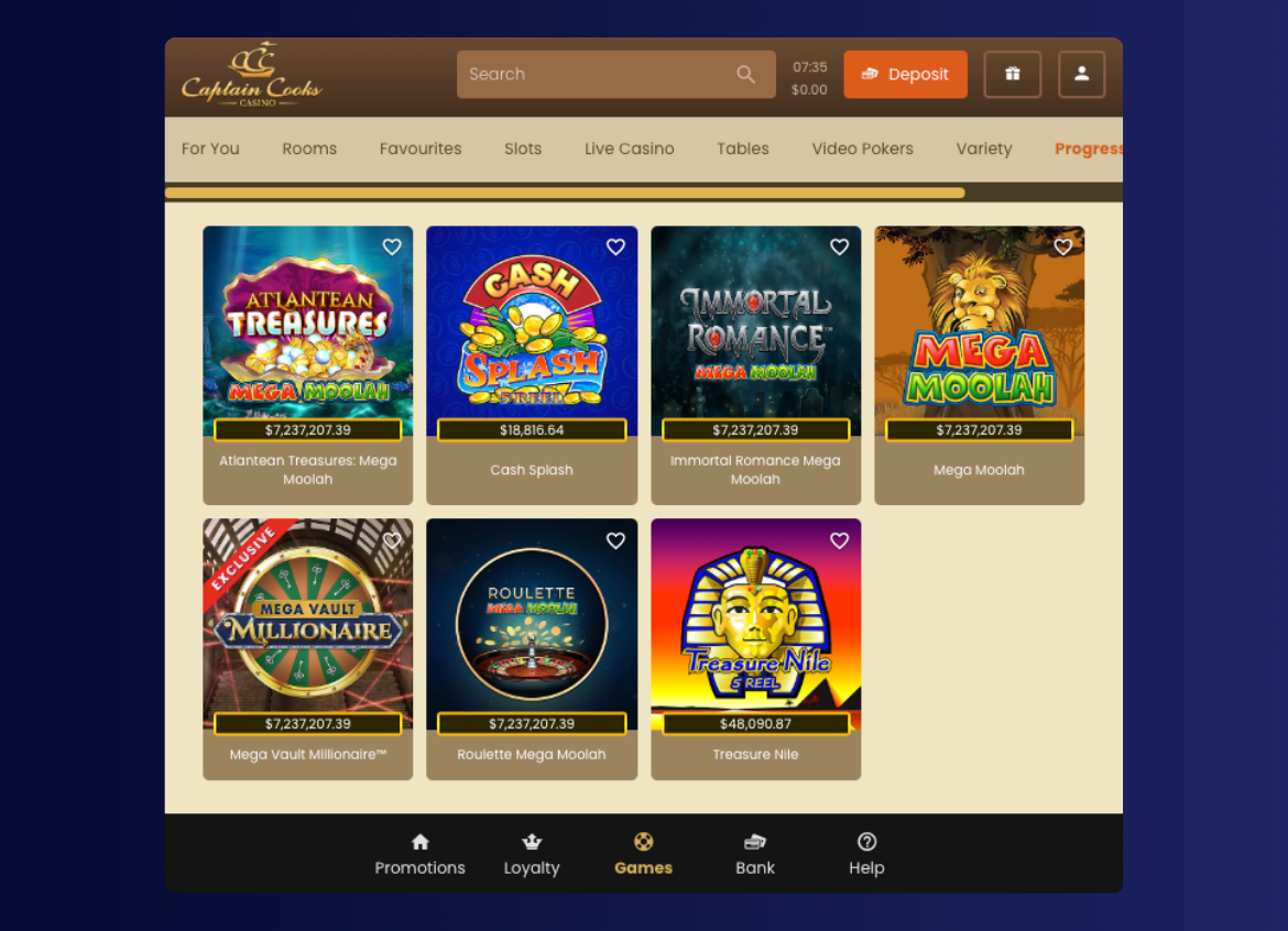 captain-cooks-jackpot-games