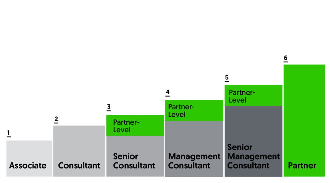 Karrierestufen bei der Cassini Consulting AG