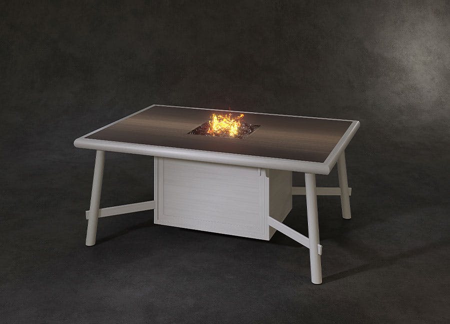 Castelle Altra 32x48 Rectangular Coffe Table with Fire - Peters