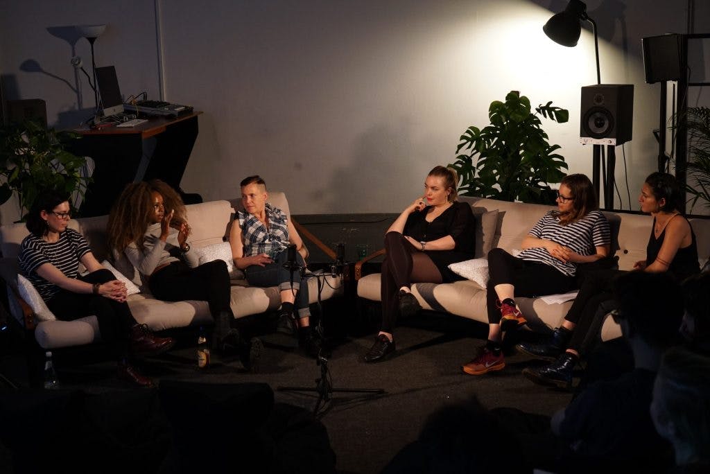 female:pressure artists Electric Indigo and Emika at Catalyst Berlin Dialogues panel talk