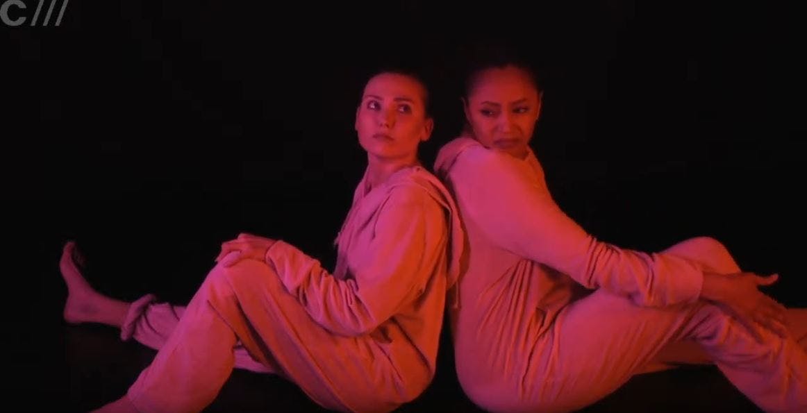 'Inside' performance at Lemonade Sorbet live show by Catalyst Berlin Screen Acting students  Merlina Scheffler and Manon Magnet